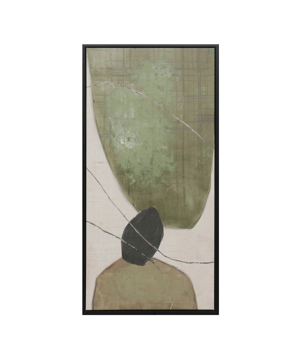 Cuadro 70.5x35.5 abstracto verde set 3