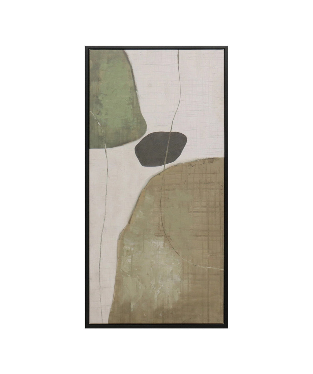 Cuadro 70.5x35.5 abstracto verde set 3