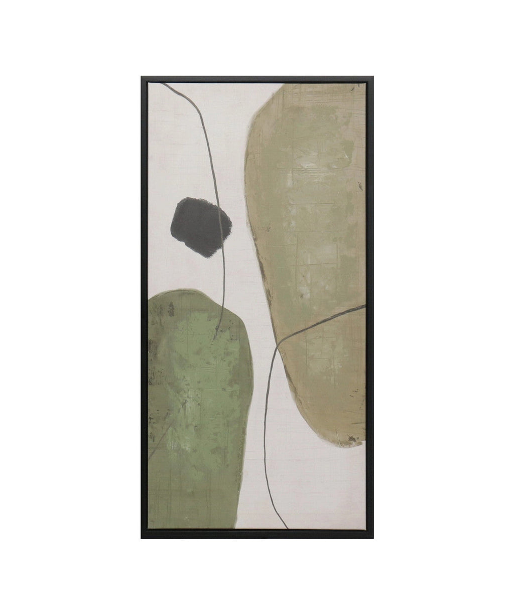 Cuadro 70.5x35.5 abstracto verde set 3