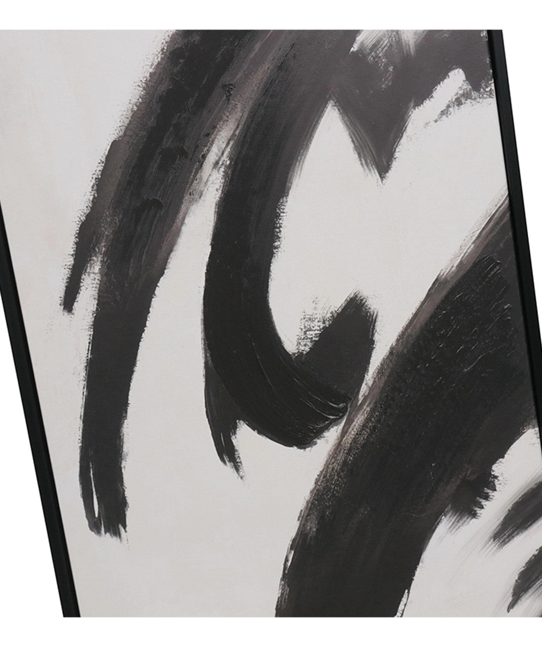 Cuadro 70.5x35.5 trazo abstracto negro set 3