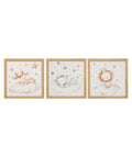 Cuadro 75.5x25.5 animales infantil set 3