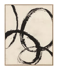 Cuadro 80x100 trazo abstracto negro D1