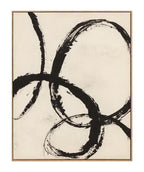 Cuadro 80x100 trazo abstracto negro D1