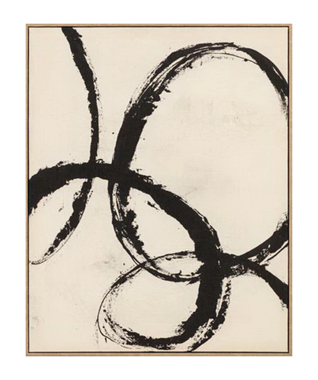 Cuadro 80x100 trazo abstracto negro D1
