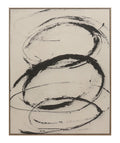 Cuadro 80x100 trazo abstracto negro D2