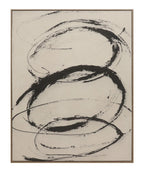 Cuadro 80x100 trazo abstracto negro D2