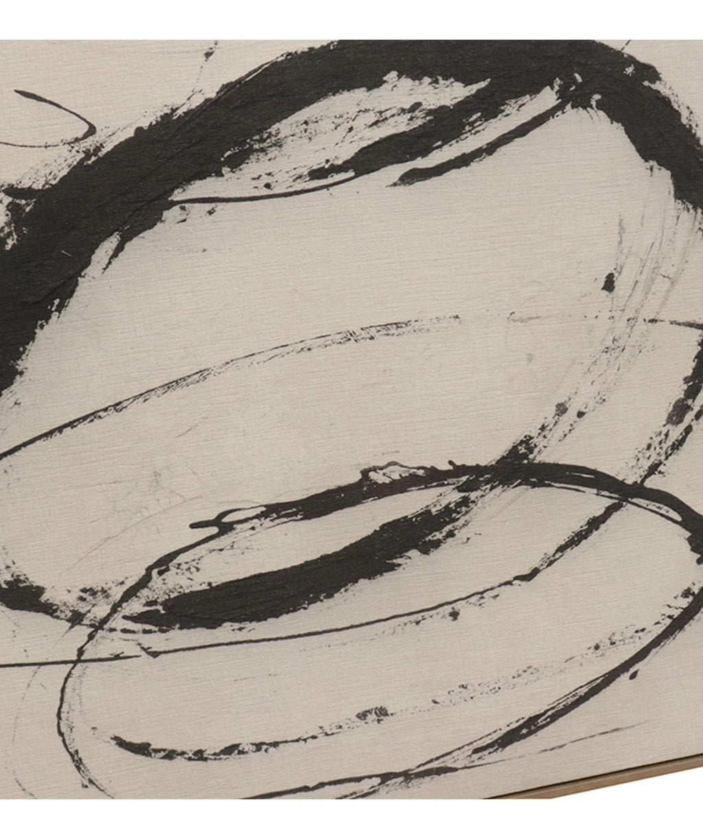 Cuadro 80x100 trazo abstracto negro D2
