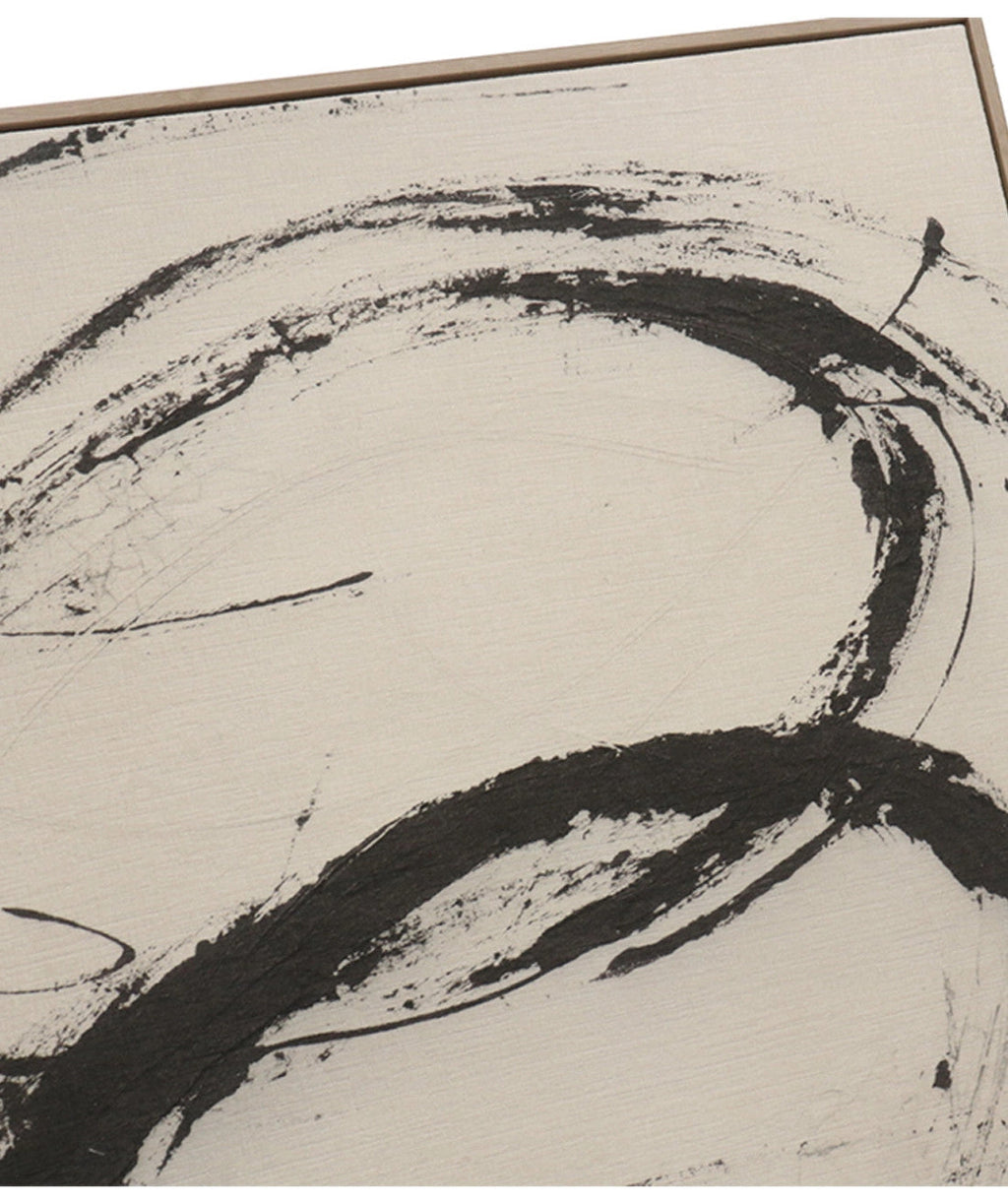 Cuadro 80x100 trazo abstracto negro D2