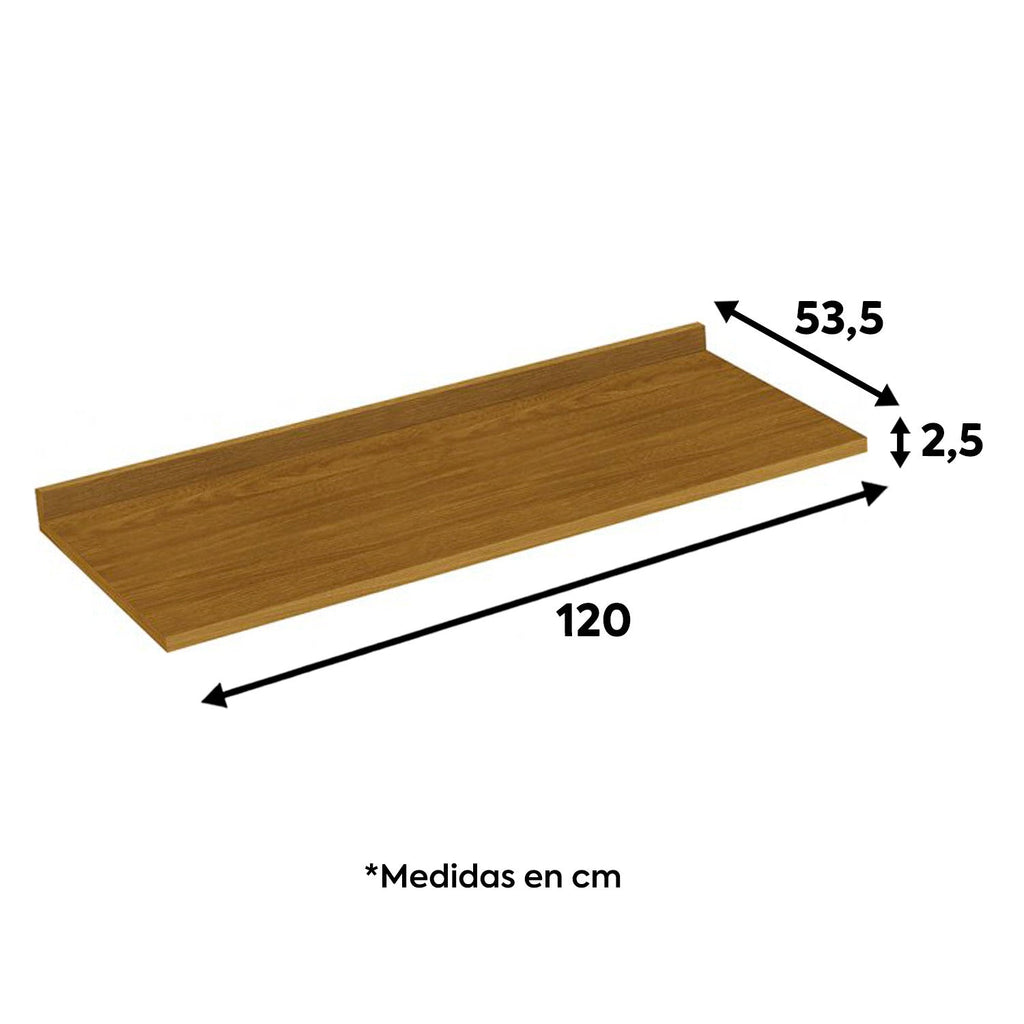 Cubierta de cocina Americana café 120cm