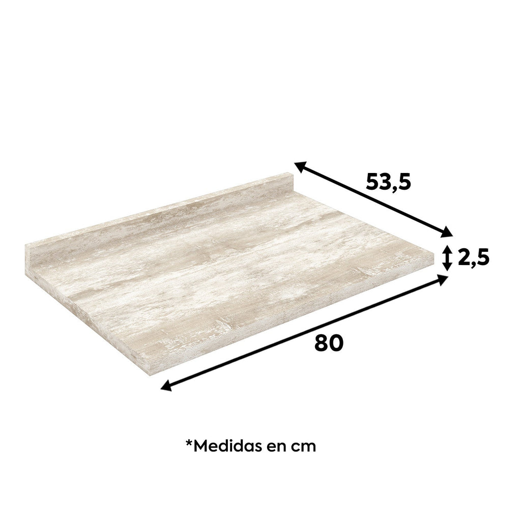 Cubierta de cocina Americana gris 80cm