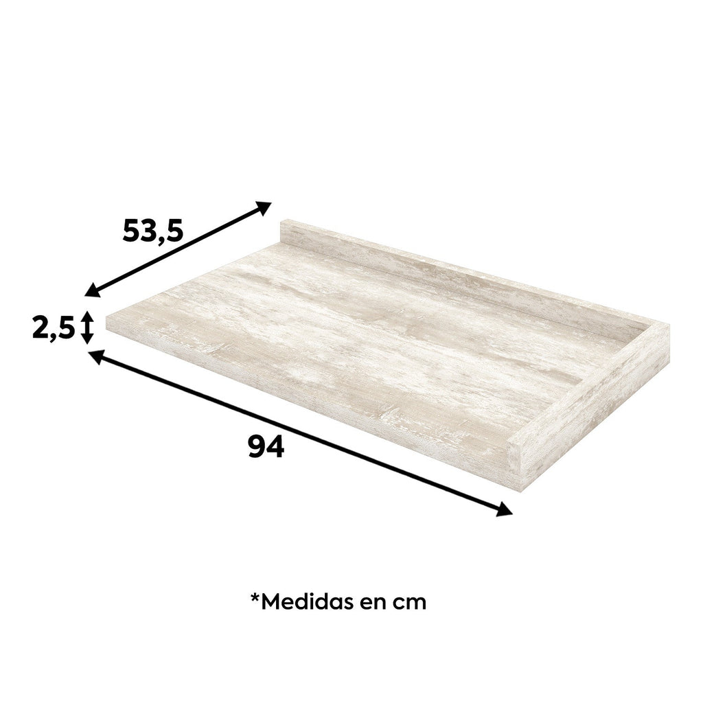 Cubierta de cocina esquina Americana gris 94cm