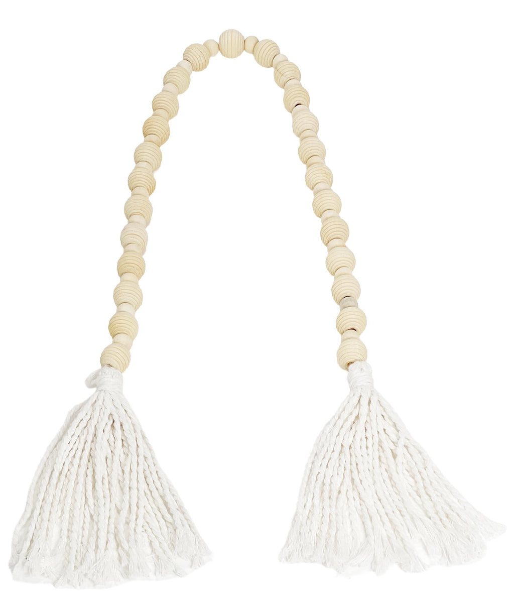 Cuentas madera natural 83cm