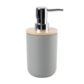 Dispensador jabón plástico gris bambú