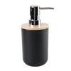 Dispensador jabón plástico negro bambú