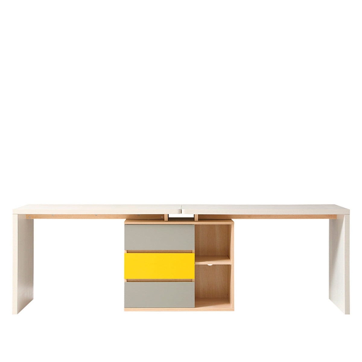 Escritorio doble Levis 238x55x77 blanco