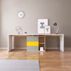 Escritorio doble Levis 238x55x77 blanco