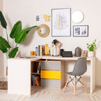 Escritorio doble Levis 238x55x77 blanco