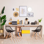 Escritorio doble Levis 238x55x77 blanco
