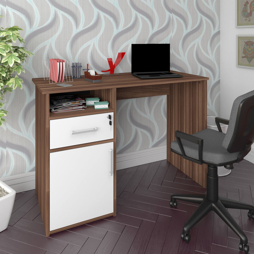 Escritorio Hall 110x48x75 café blanco