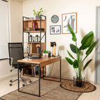 Escritorio industrial Baltimore 118x60x76 café