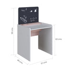 Escritorio infantil con Silla Le Petit blanco-rosa