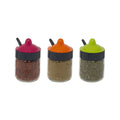 Especiero de vidrio con cuchara multicolor 200ml