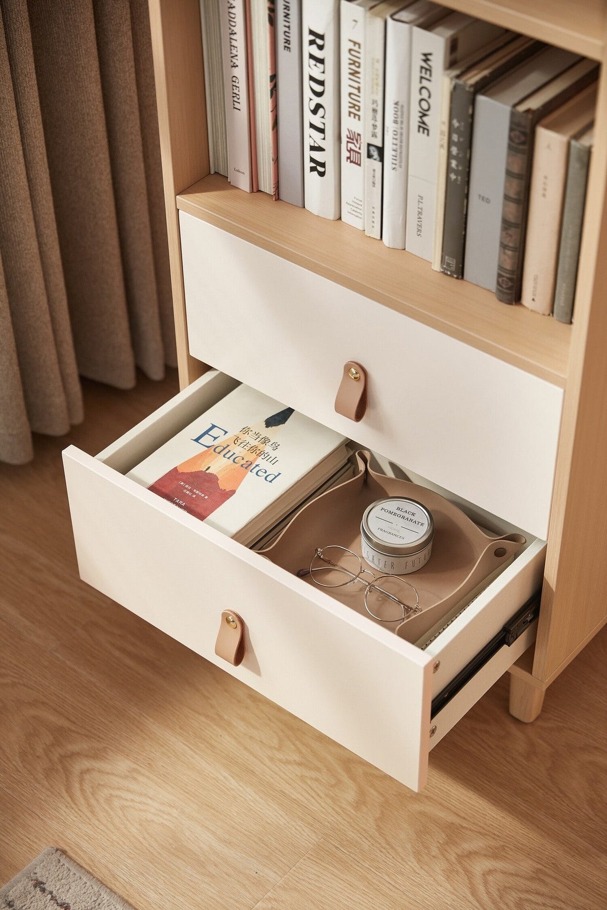 Estante 2 cajones Mila 119cm