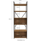 Estante industrial Flint 4 puertas canela