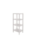 Estante plástico blanco 4 niveles 39x23x92,3cm