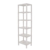 Estante plástico blanco 6 niveles 39x23x145,5cm