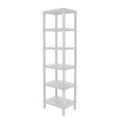 Estante plástico blanco 6 niveles 39x23x145,5cm