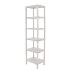 Estante plástico blanco 6 niveles 39x23x145,5cm