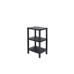 Estante plástico negro 3 niveles 39x23x65,7cm