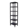 Estante plástico negro 6 niveles 39x23x145,5cm
