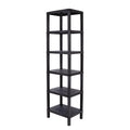 Estante plástico negro 6 niveles 39x23x145,5cm