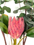 Flor protea artificial M rosada