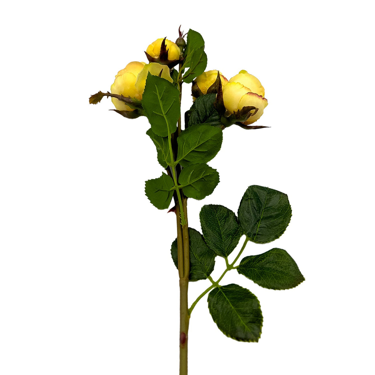 Flor rosa artificial amarillo 61cm