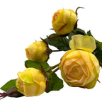 Flor rosa artificial amarillo 61cm