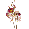 Flor rosa artificial burdeo