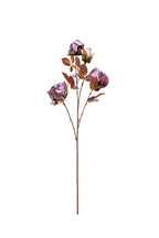 Flor rosa artificial café