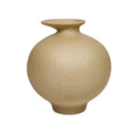 Florero cerámica 13x13cm esfera beige