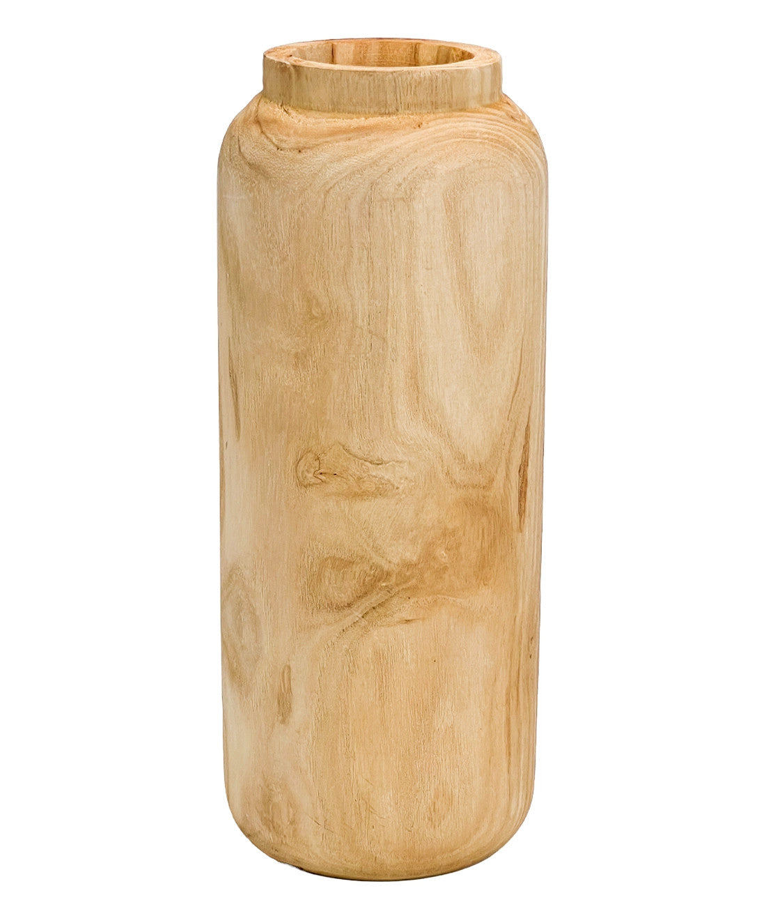 Florero madera 12x30cm tubular natural
