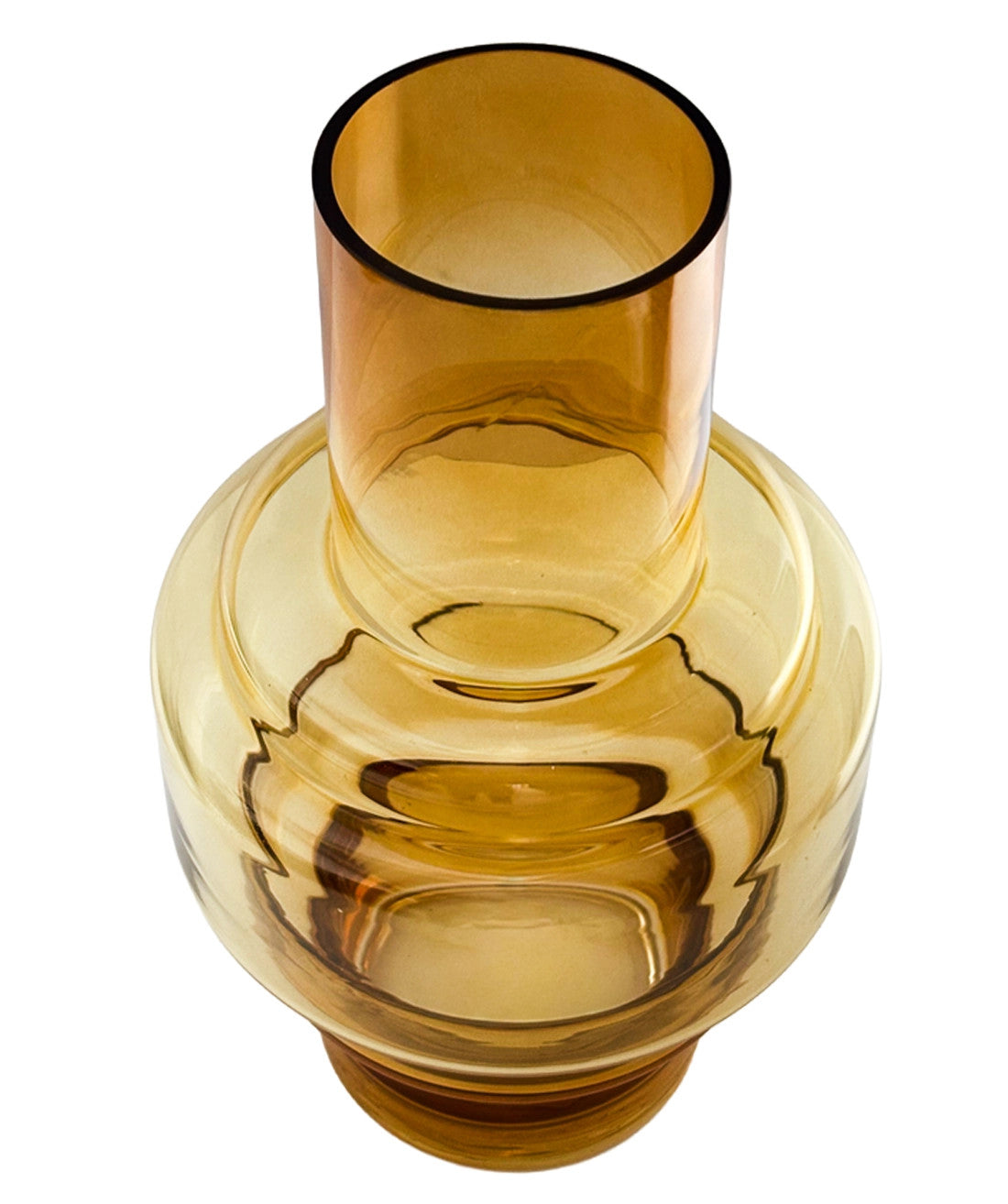 Florero vidrio 15x25cm Dore ambar