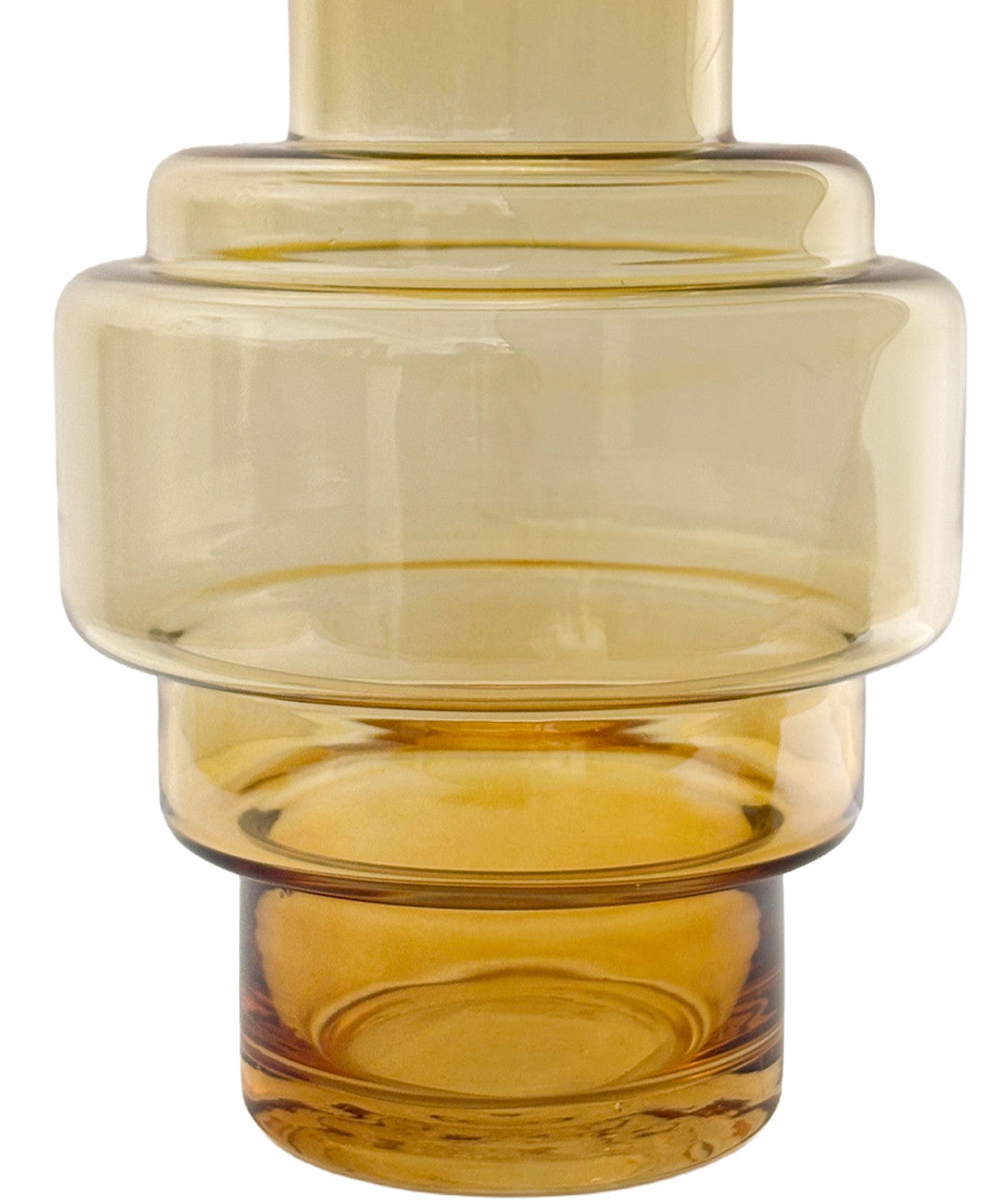 Florero vidrio 15x25cm Dore ambar