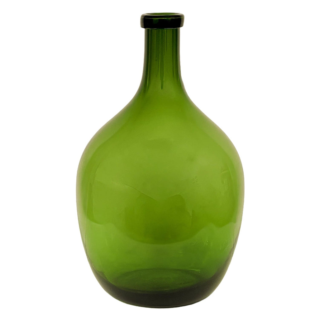 Florero vidrio 23x40cm botellon verde