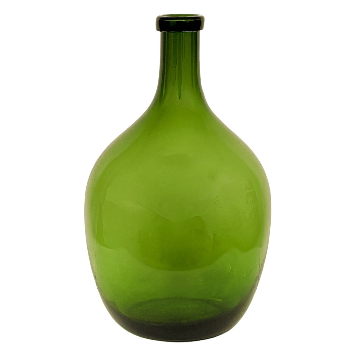 Florero vidrio 23x40cm botellon verde