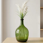 Florero vidrio 23x40cm botellon verde