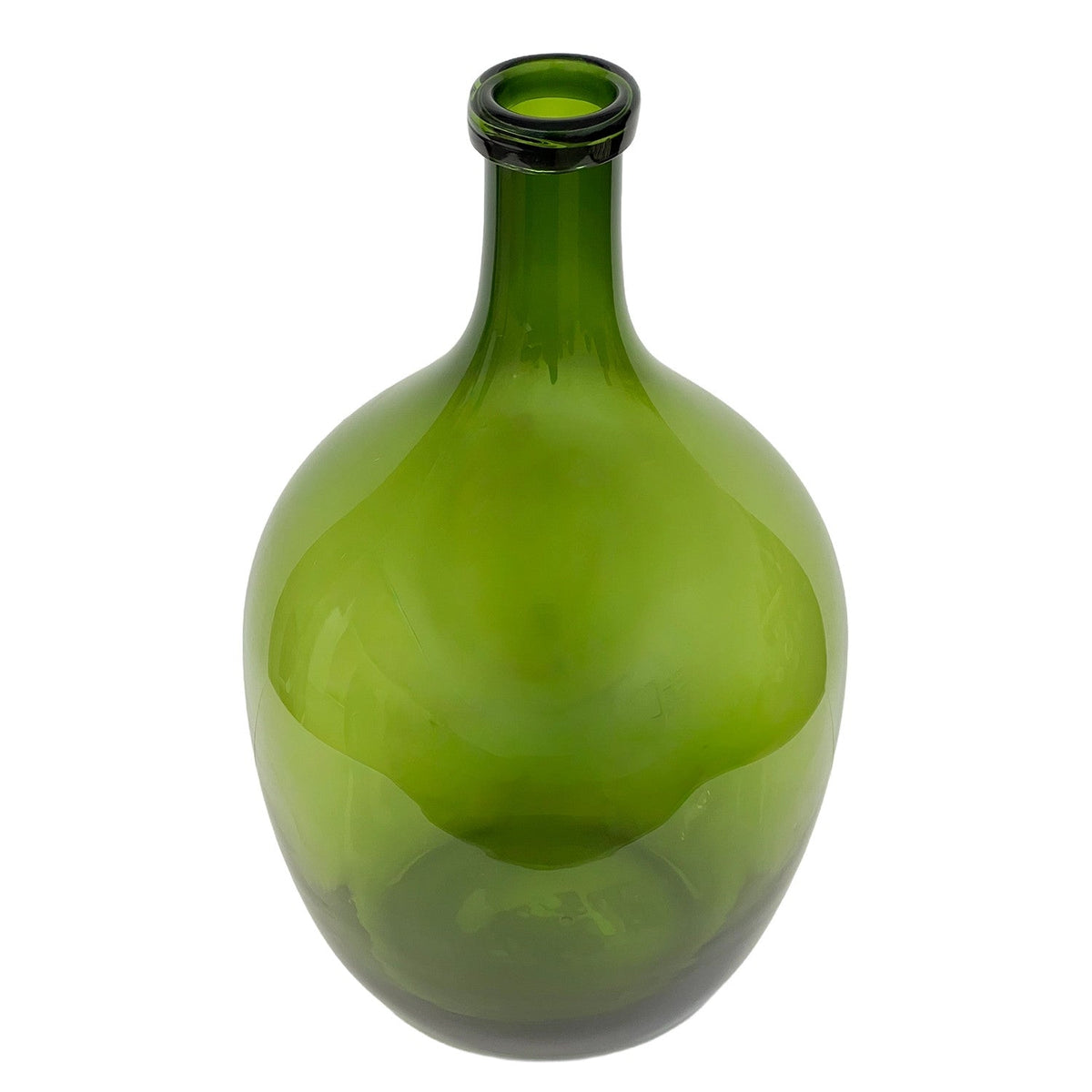 Florero vidrio 23x40cm botellon verde