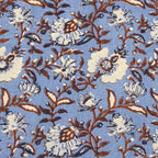 Individual 33x45cm flower print azul