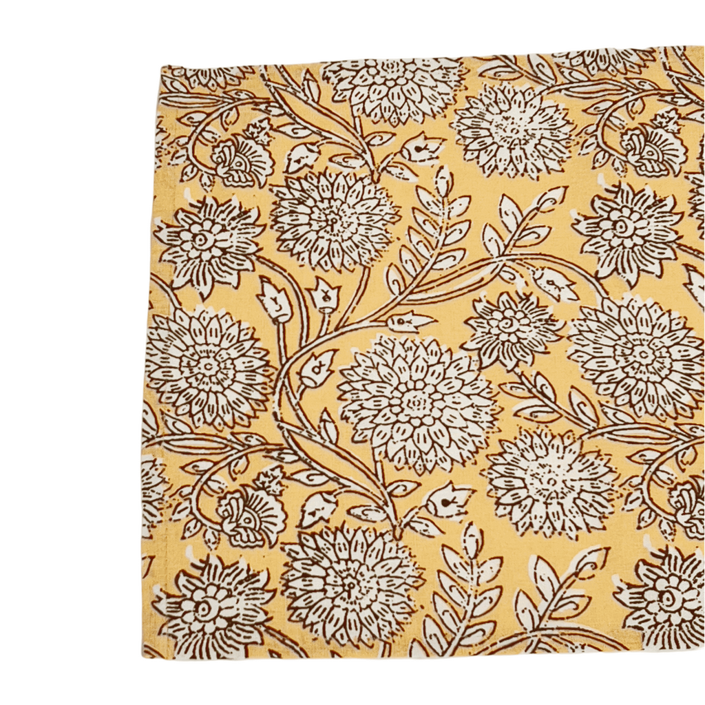Individual 33x45cm flower print crudo